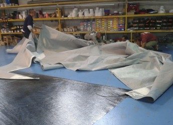 In der Segelwerkstatt Montefusco.